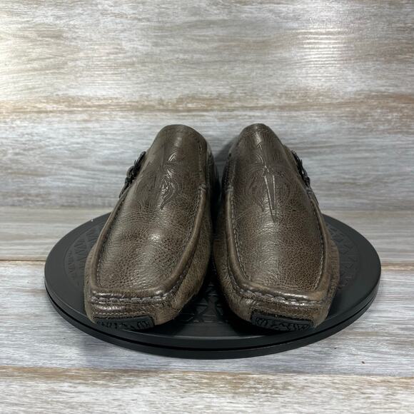 Sketchers Men’s Lounge Mark Nason Grey Leather Slip On Loafers Size 9.5 - Picture 2 of 8